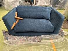 Holly Loveseat In Portland Blue Brushstroke