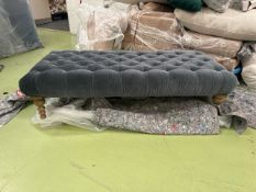 Valentin Large Rectangle Footstool Neptune Smart Velvet