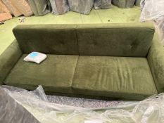 Jack 3 Seat Sofa Bed In Green Velvet
