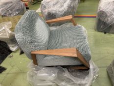 Hockney Armchair In Peppermint Bubble Velvet