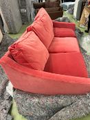 Iggy 3 Seat Sofa In Dusty Rose Cotton Matt Velvet