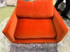 Izzy Loveseat In Paprika Smart Velvet