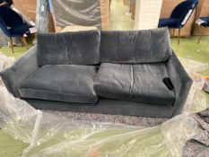 Izzy 3 Seat Sofa In Mercury Cashmere Velvet