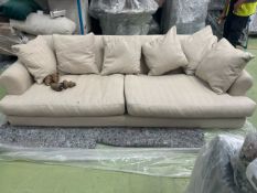 Teddy 4 Seat Sofa In Clay Herringbone Weave
