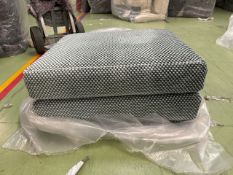 Izzy Medium Rectangle Footstool In Peppermint Bubble Velvet