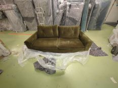 Jack 3 Seat Sofa In Green Velvet