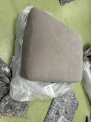 Izzy Medium Rectangular Footstool In Pigeon Grey Easy Cotton