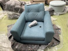 Jack Armchair In Blue Soft Textured