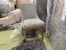 Basil Bar Stool In Cornflour Silky Jacquard Weave