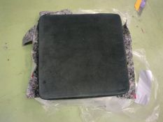 Isla Small Square Footstool In Armour Smart Velvet
