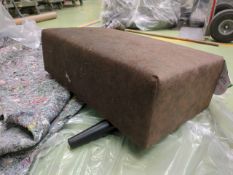 Jude Small Rectangular Footstool In Chocolate Faux Leather