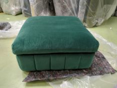 Tiffany Slim Medium Rectangular Footstool Jade Smart Velvet