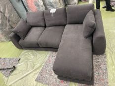 Carmel Chaise Corner Sofa In Arctic Seal Easy Cotton