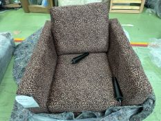 Jude Armchair In Leopard Velvet