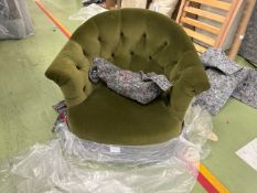 Bertie Armchair In Meadow Smart Velvet