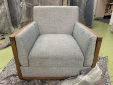 Chester Armchair In Silky Jacquard Weave