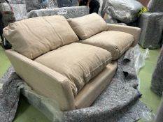 Otto 3 Seat Sofa In Cashew Baylee Viscose Linen