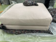 Boston Rectangle Footstool In Moon Smart Cotton