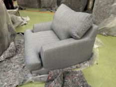 Isla Armchair In Uniform House Herringbone Weave