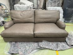 Bluebell Premium Comfort 3 Seat Sofabed In Pewter Grain Leather