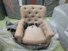 Poppy Armchair In Driftwood Baylee Multi -Tone Viscose Linen