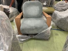 Hockney Armchair In Peppermint Bubble Velvet