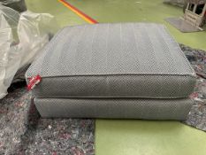 Iggy Medium Rectangular Footstool In Uniform House Herringbone Weave