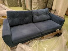 Jack 3-Seater Sofa In Velvet Navy