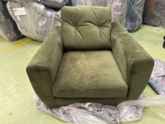 Jack Armchair In Green Velvet
