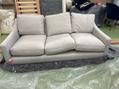 Iggy 3 Seat Sofa In Stoneware Easy Cotton