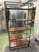 Metal Frame & Copper Finish Shelving Unit