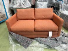 Aissa 2 Seat Sofabed In Saffron Headland Weave