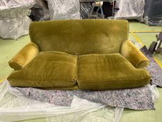 Saturday 2.5 Seat Sofa In Olive Cotton Matt Velvet
