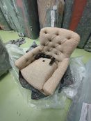 Poppy Armchair In Driftwood Baylee Multi -Tone Viscose Linen
