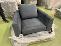 Jude Armchair In Grey Velvet