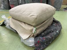 Otto Large Rectangular Footstool In Shearling Hygge Chunky Weave