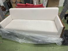 Chester 3 Seat Sofa In Alabaster Brushed Linen Cotton
