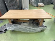 Kingsley Medium Dining Table In Black Finish Oak