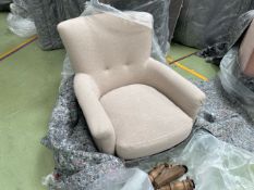 Alderney Armchair In Wishful Vermeer Linen