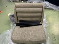 Lola Low Back Dining Chair In Palm Silky Jacquard Weave