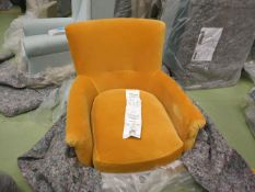 Alderney Armchair In Butterscotch Cotton Matt Velvet