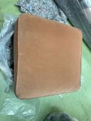 Bluebell Small Square Footstool In Cinnamon Smart Velvet