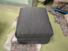 Otto Large Rectangular Footstool In Metropolitan Quartz