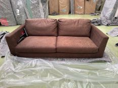 Jude 3 Seat Sofa In Chocolate Faux Leather