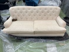 Snowdrop Button Back 3 Seat Sofa In Apollo Easy Care Velvet