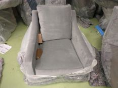 Iggy Armchair In East Grey Smart Velvet