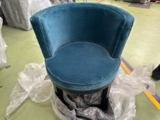 Margaux Dining Chair In Turquoise Crushed Matt Velvet