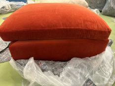 Long Island Slim Medium Rectangular Footstool In Moroccan Spice Smart Velvet