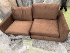 Jude 3 Seat Sofa In Chocolate Faux Leather