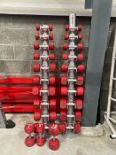 1kg - 10kg Used Dumbbells & Rack
